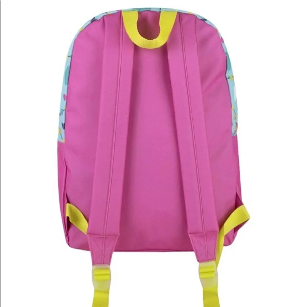 Trailmaker LLAMA Print Backpack Kids Girls Adjustable  Padded  Straps  Pink Blue